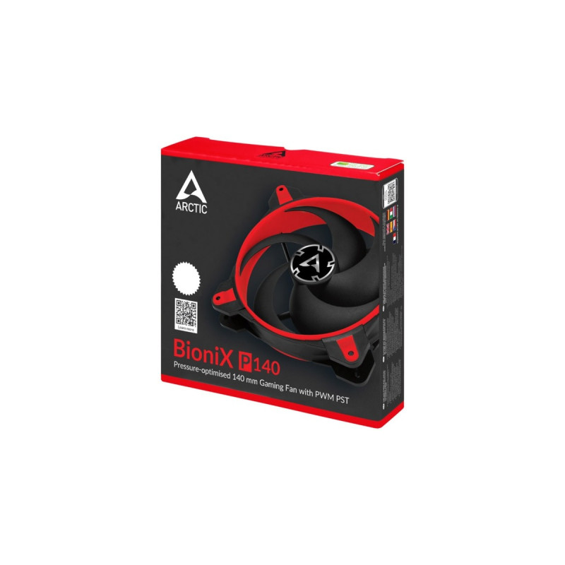 Arctic BioniX P140 PWM 140x140x28, Gehäuselüfter(schwarz/rot)
