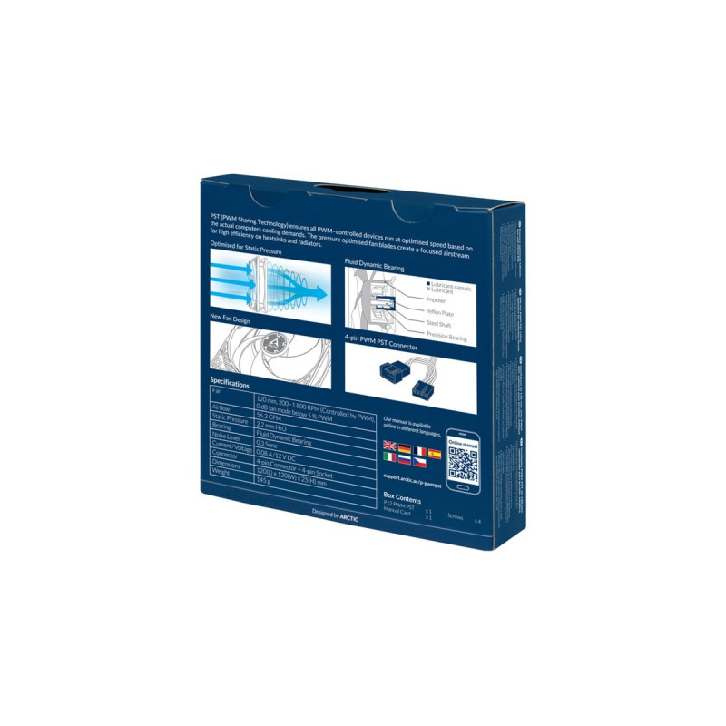 Arctic P12 PWM PST 120x120x25, Gehäuselüfter(schwarz)