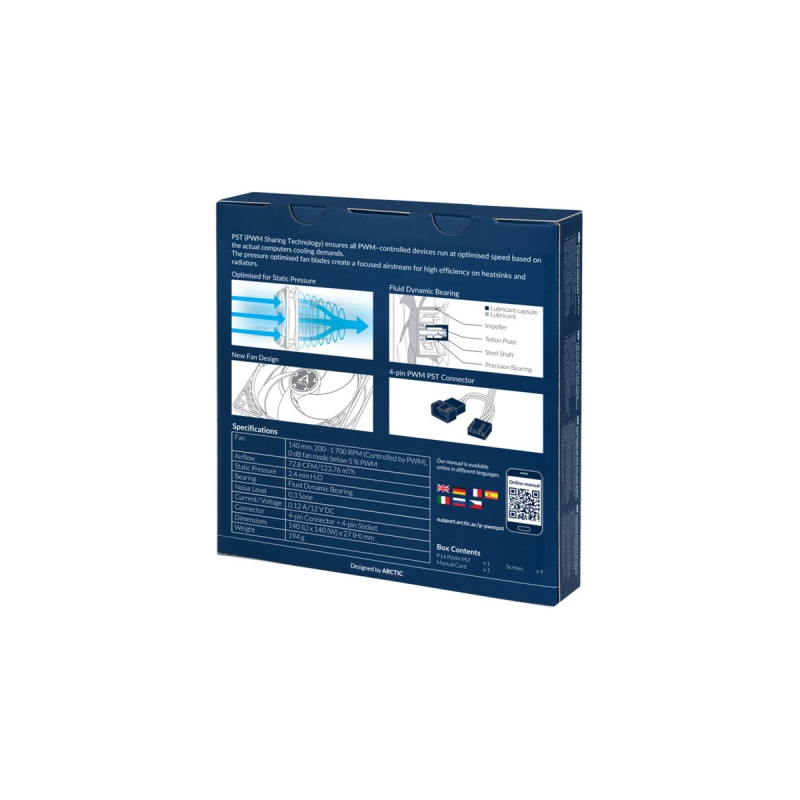 Arctic P14 PWM PST 140x140x27, Gehäuselüfter(schwarz, Einzellüfter)