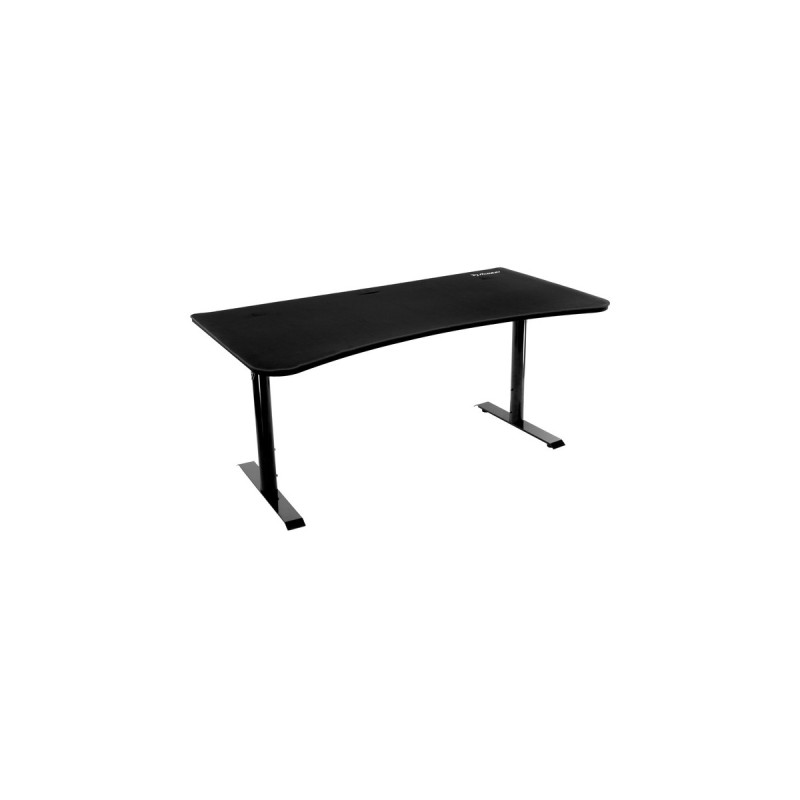 Arozzi Arena Gaming-Tisch, Pure Black(schwarz, vollflächiges Mikrofaser-Mauspad)