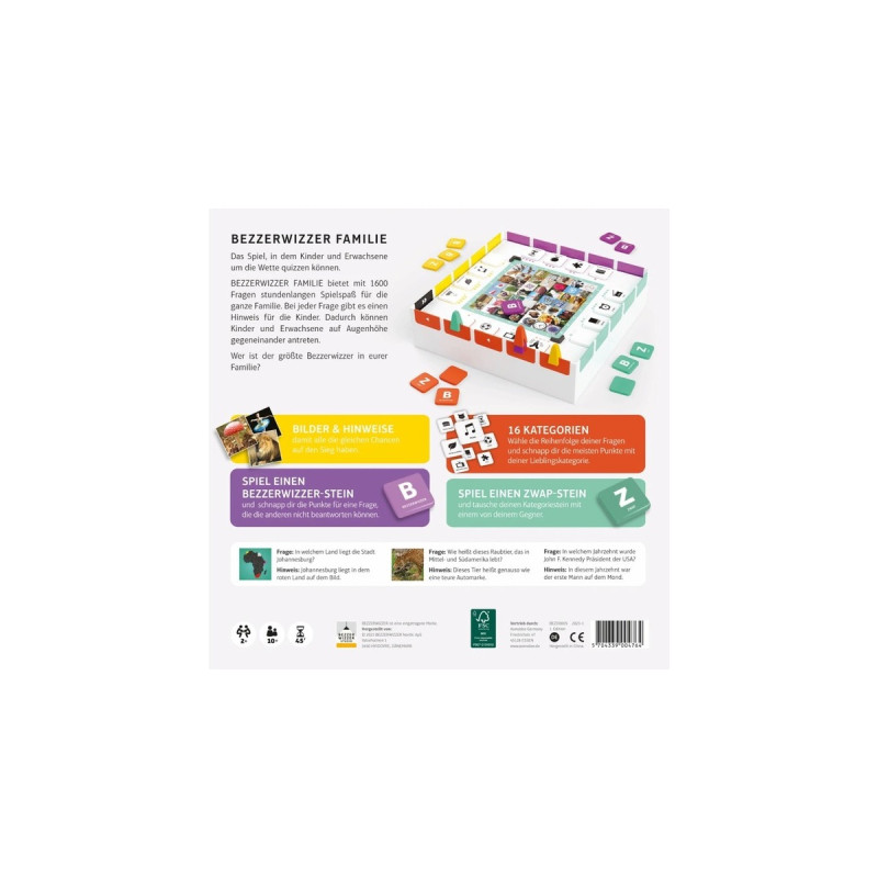 Asmodee Bezzerwizzer Familie, Quizspiel