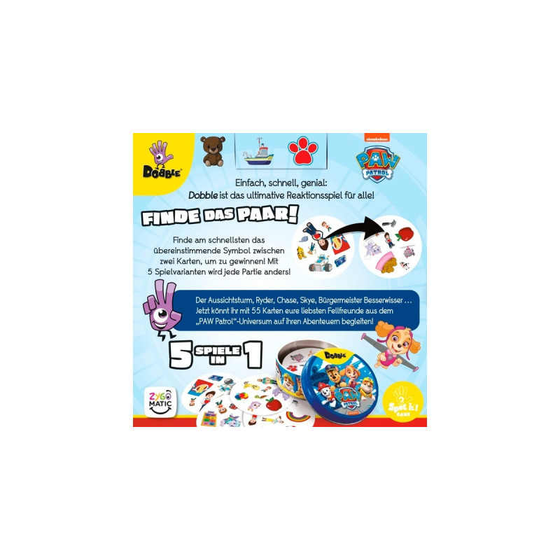 Asmodee Dobble Paw Patrol, Kartenspiel