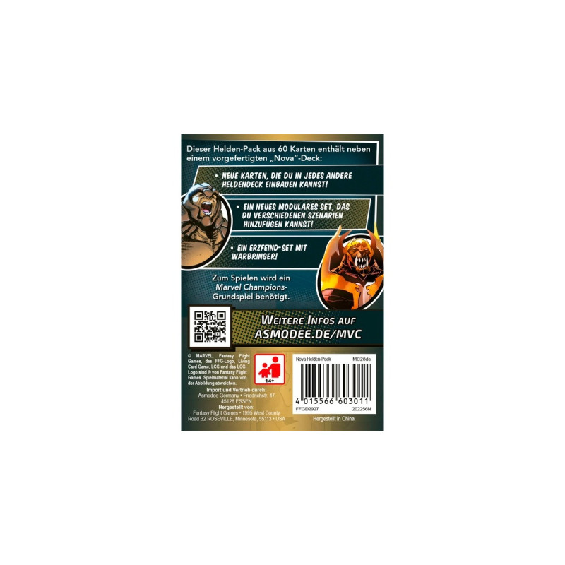 Asmodee Marvel Champions: Das Kartenspiel - Nova (Helden-Pack)(Erweiterung)