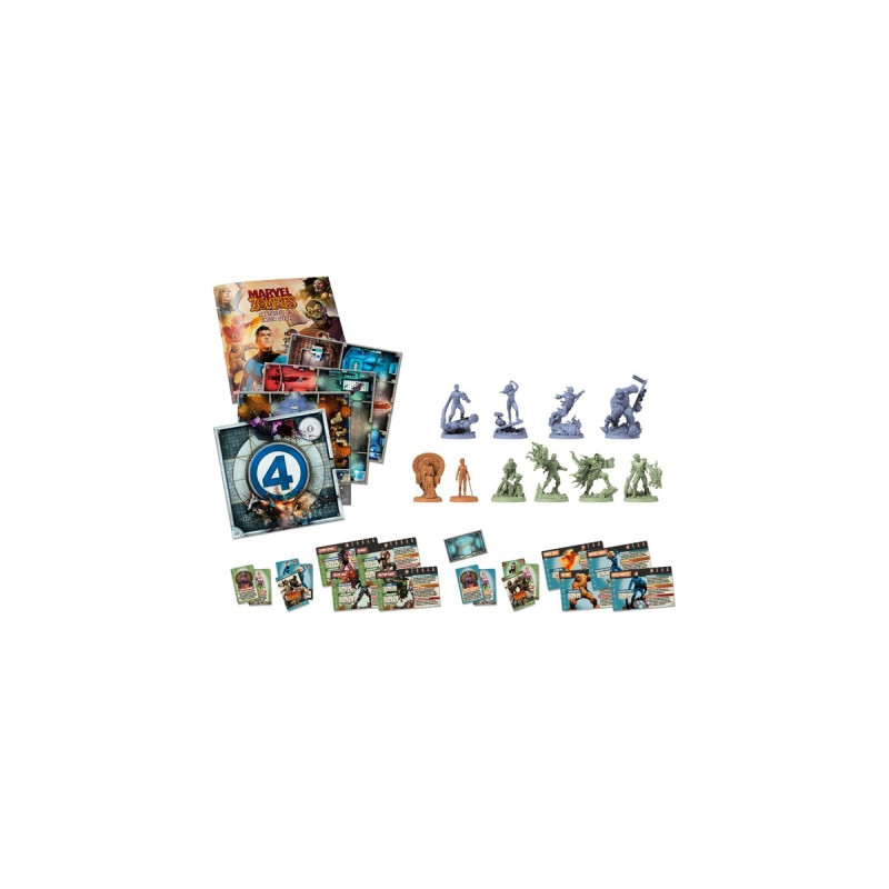 Asmodee Marvel Zombies - Fantastic 4 Under Siege, Kartenspiel(Erweiterung)