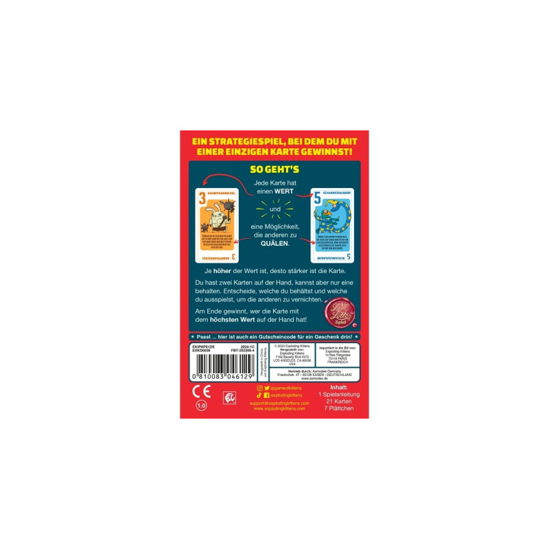 Asmodee Power Hungry Pets, Kartenspiel