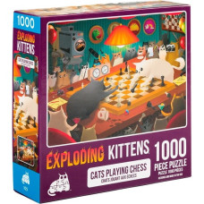 Asmodee Puzzle Exploding Kittens - Cats Playing Chess(1000 Teile)