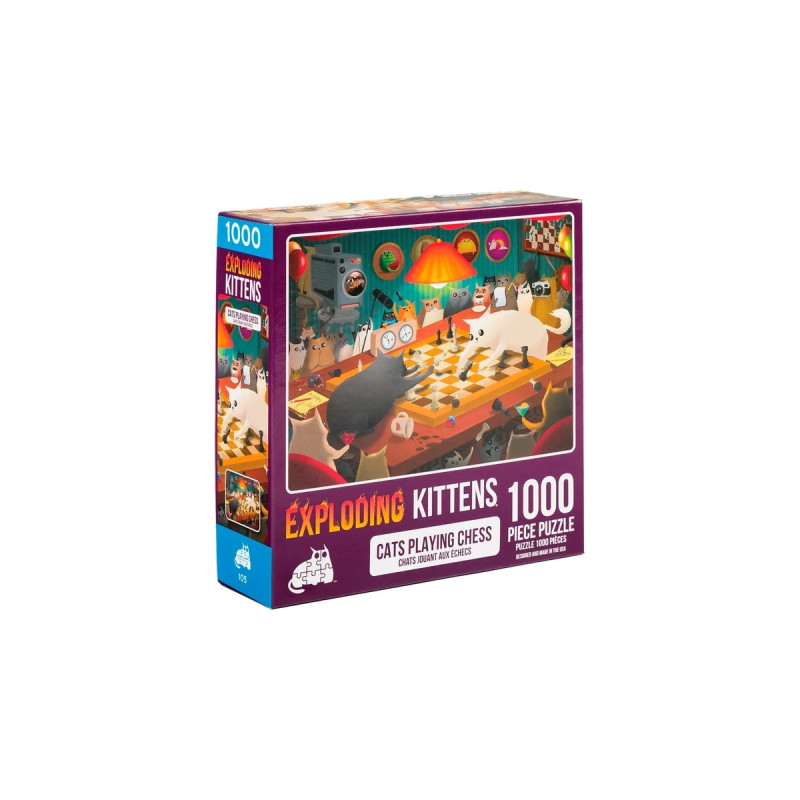 Asmodee Puzzle Exploding Kittens - Cats Playing Chess(1000 Teile)