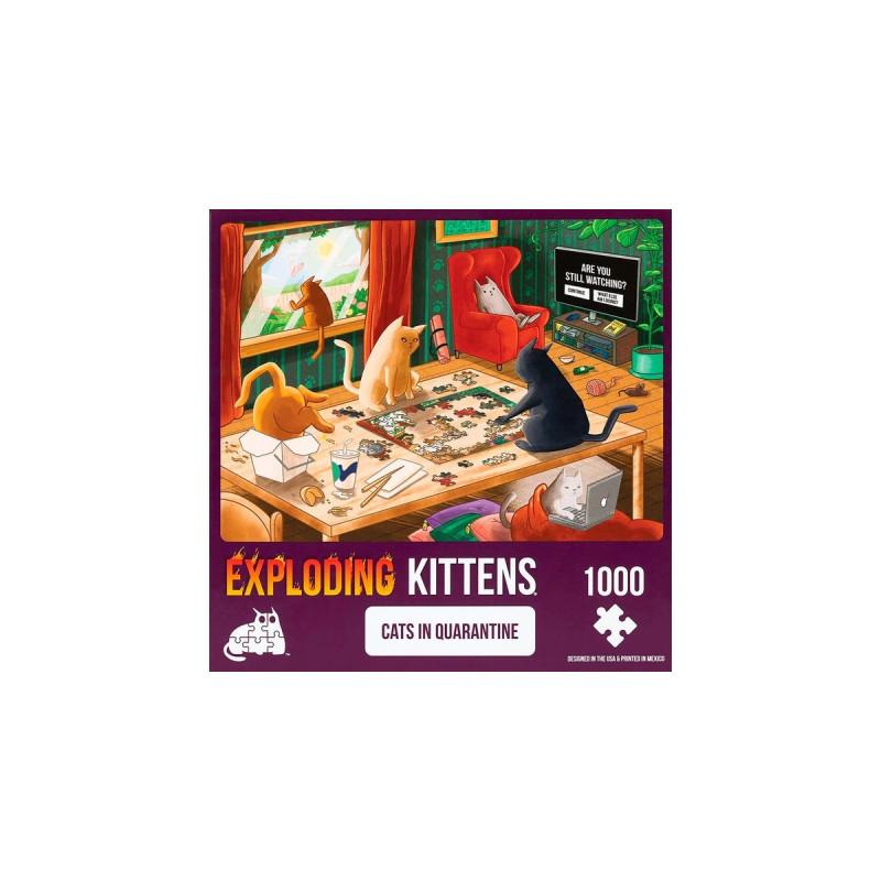 Asmodee Puzzle Exploding Kittens - Cats in Quarantine(1000 Teile)