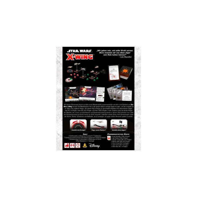 Asmodee Star Wars X-Wing 2. Edition - Rebellenallianz Staffel-Starterpack, Tabletop