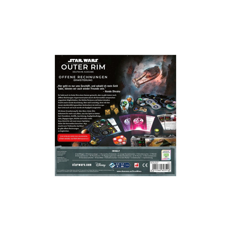 Asmodee Star Wars: Outer Rim- Offene Rechnungen, Brettspiel(Erweiterung)