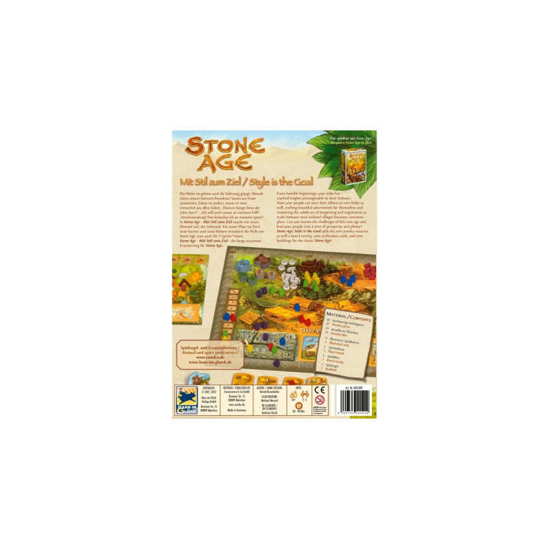 Asmodee Stone Age- Mit Stil zum Ziel, Brettspiel(Erweiterung)