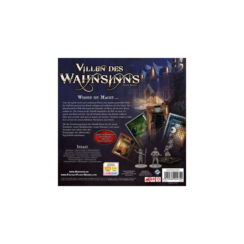 Asmodee Villen des Wahnsinns - Jenseits der Schwelle, Brettspiel(Erweiterung, 2. Edition)