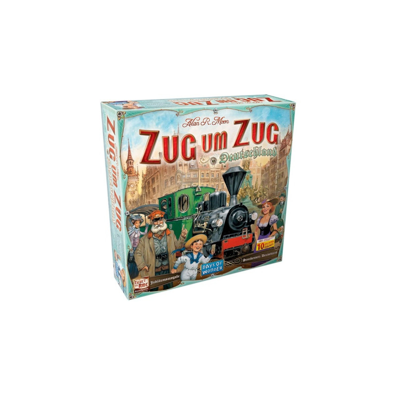 Asmodee Zug um Zug: Deutschland, Brettspiel(Neuauflage 2023, inkl. Erweiterung Deutschland 1902)