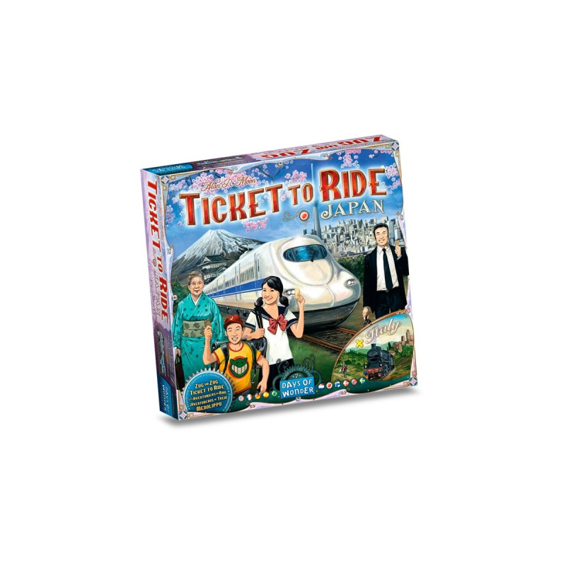 Asmodee Zug um Zug: Japan & Italien, Brettspiel(Map Collection 7)