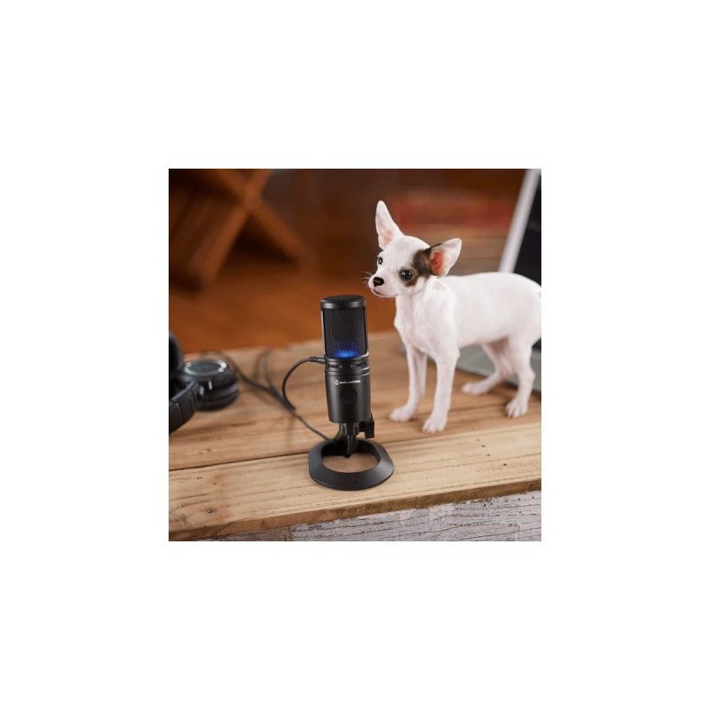 Audio-Technica AT2020USBX, Mikrofon(schwarz, USB-C, 3.5 mm Klinke, Outlet)