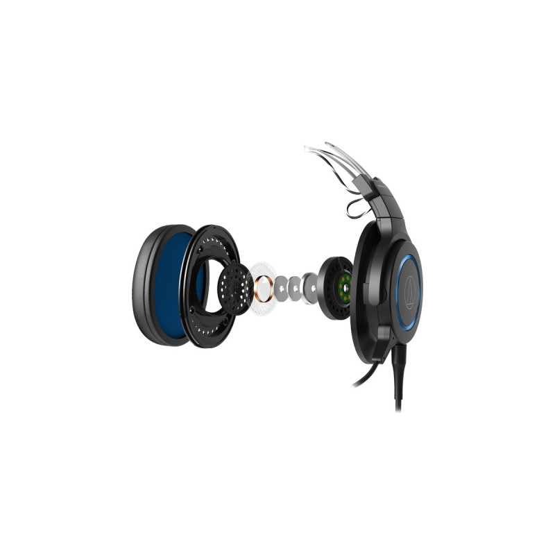 Audio-Technica ATH-G1, Gaming-Headset(schwarz/blau, 3,5 mm Klinke)
