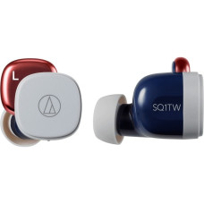 Audio-Technica ATH-SQ1TWNRD, Kopfhörer(rot/blau, Bluetooth, USB-C)