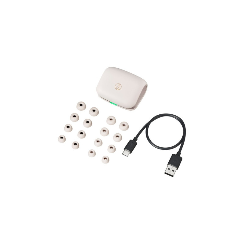 Audio-Technica ATH-TWX7, Kopfhörer(weiß, Bluetooth, USB-C)