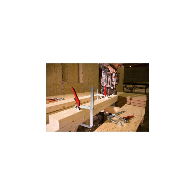 BESSEY Hebelzwinge GH30(silber/rot, 300 / 140)