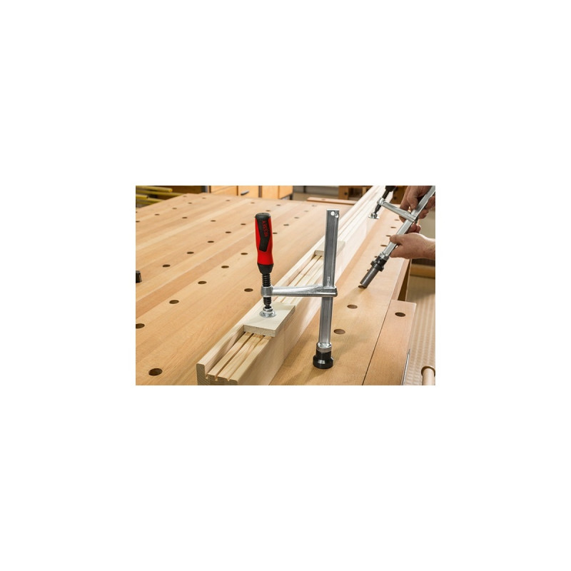 BESSEY Spannelement TWV16-20-15-2K, Zwinge(silber/rot, stufenlos verstellbare Ausladung)