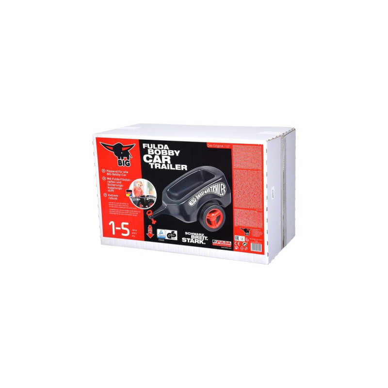 BIG Bobby-Car Anhänger Fulda , Kinderfahrzeug(schwarz/rot)