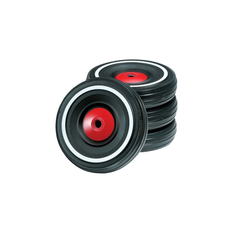 BIG Bobby-Car-Classic, Rutscher(rot/schwarz, Flüsterräder und Schuhschonern)