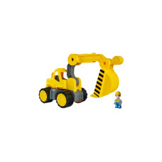 BIG Power-Worker Bagger + Figur, Spielfahrzeug(gelb/grau)