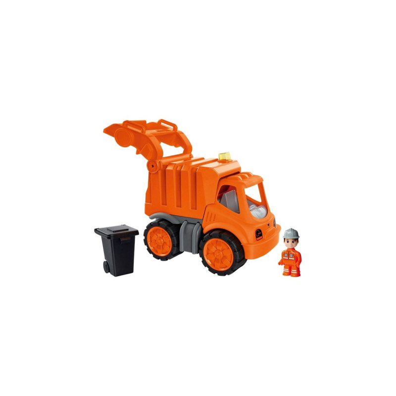 BIG Power-Worker Müllwagen + Figur, Spielfahrzeug(orange/grau)