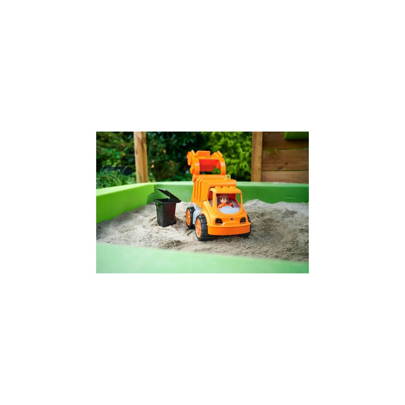 BIG Power-Worker Müllwagen + Figur, Spielfahrzeug(orange/grau)