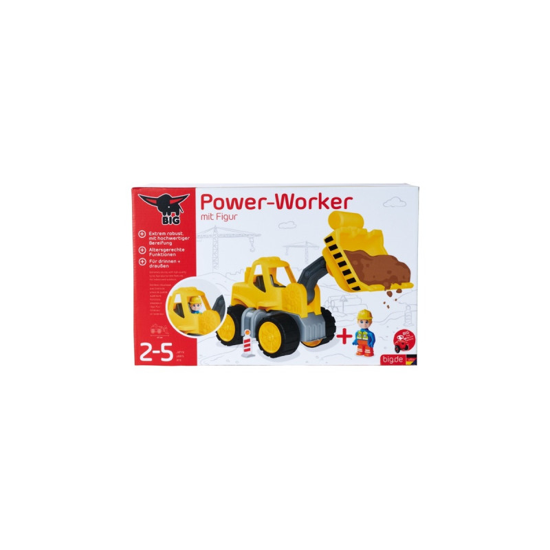 BIG Power-Worker Radlader + Figur, Spielfahrzeug(gelb/grau)