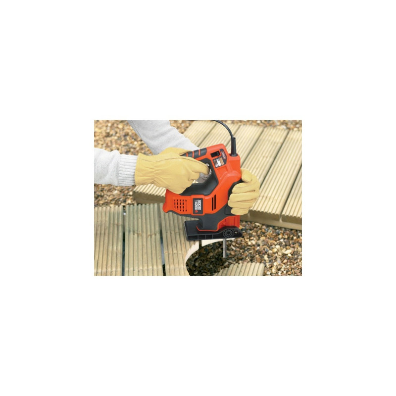 BLACK+DECKER 3-in-1 Autoselect Universalsäge Scorpion RS890K, Stichsäge(orange, Koffer, 500 Watt)