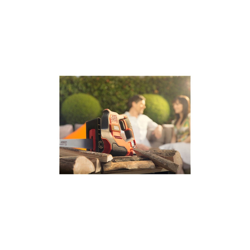 BLACK+DECKER 3-in-1 Autoselect Universalsäge Scorpion RS890K, Stichsäge(orange, Koffer, 500 Watt)