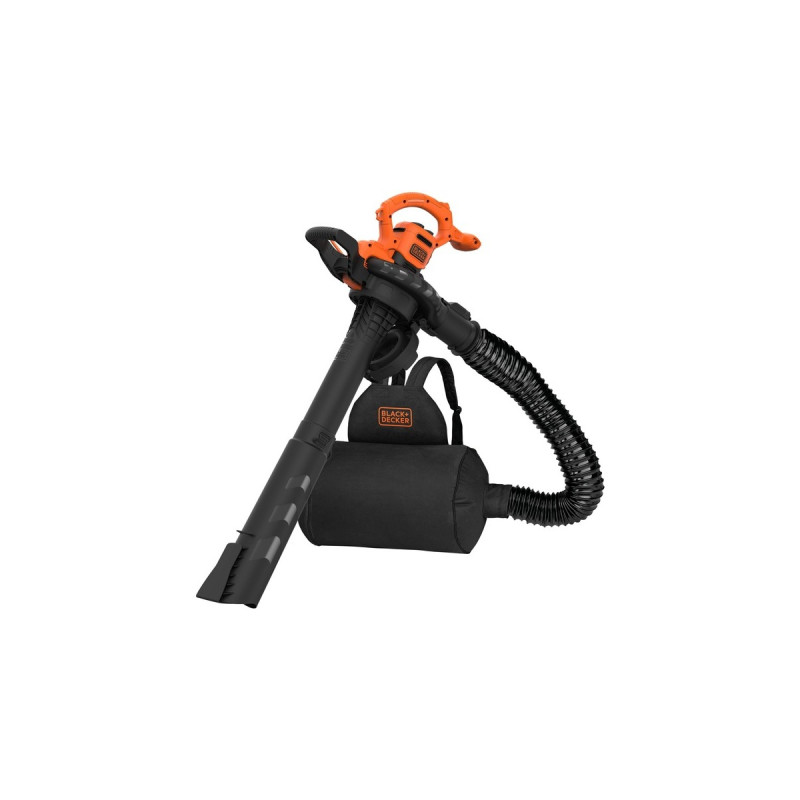 BLACK+DECKER 3-in-1 Elektro-Laubsauger BEBLV290-QS, Laubsauger/Laubbläser(schwarz/orange, 2.900 Watt)