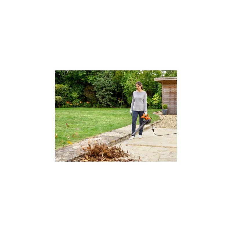 BLACK+DECKER 3-in-1 Elektro-Laubsauger BEBLV290-QS, Laubsauger/Laubbläser(schwarz/orange, 2.900 Watt)