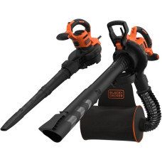 BLACK+DECKER 3-in-1 Elektro-Laubsauger BEBLV300-QS, Laubsauger/Laubbläser(schwarz/orange, 3.000 Watt)