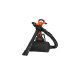 BLACK+DECKER 3-in-1 Elektro-Laubsauger BEBLV300-QS, Laubsauger/Laubbläser(schwarz/orange, 3.000 Watt)