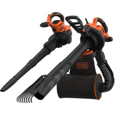 BLACK+DECKER 3-in-1 Elektro-Laubsauger BEBLV301-QS, Laubsauger/Laubbläser(schwarz/orange, 3.000 Watt)