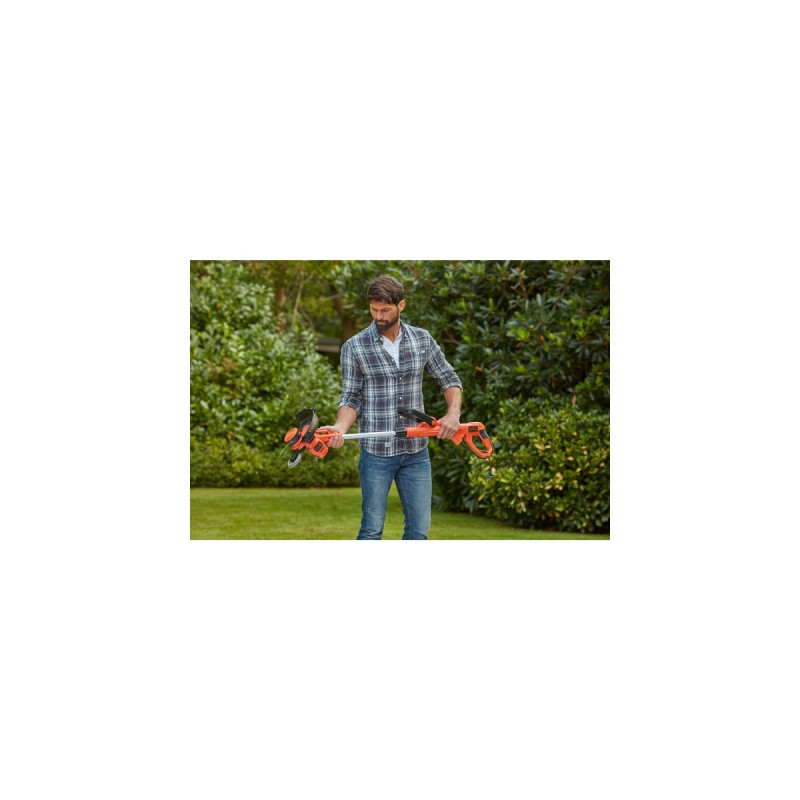 BLACK+DECKER 3-in-1 Multi-Trimmer Set BESTA530CM-QS, Rasentrimmer(orange/schwarz, 550 Watt, inkl. Mäher-Chassis)