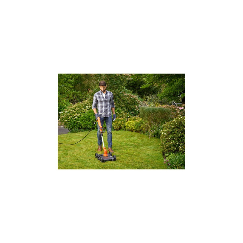 BLACK+DECKER 3-in-1 Multi-Trimmer Set BESTA530CM-QS, Rasentrimmer(orange/schwarz, 550 Watt, inkl. Mäher-Chassis)