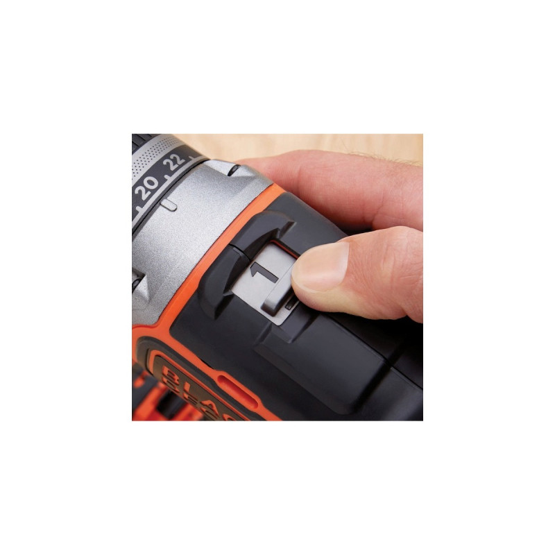 BLACK+DECKER Akku-Bohrschrauber BL186K, 18Volt(schwarz/orange, Li-Ionen Akku 1,5Ah, Koffer)
