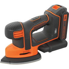BLACK+DECKER Akku-Dreieckschleifer Mouse BDCDS18, 18Volt, Deltaschleifer(orange/schwarz, Li-Ionen Akku 1,5Ah)