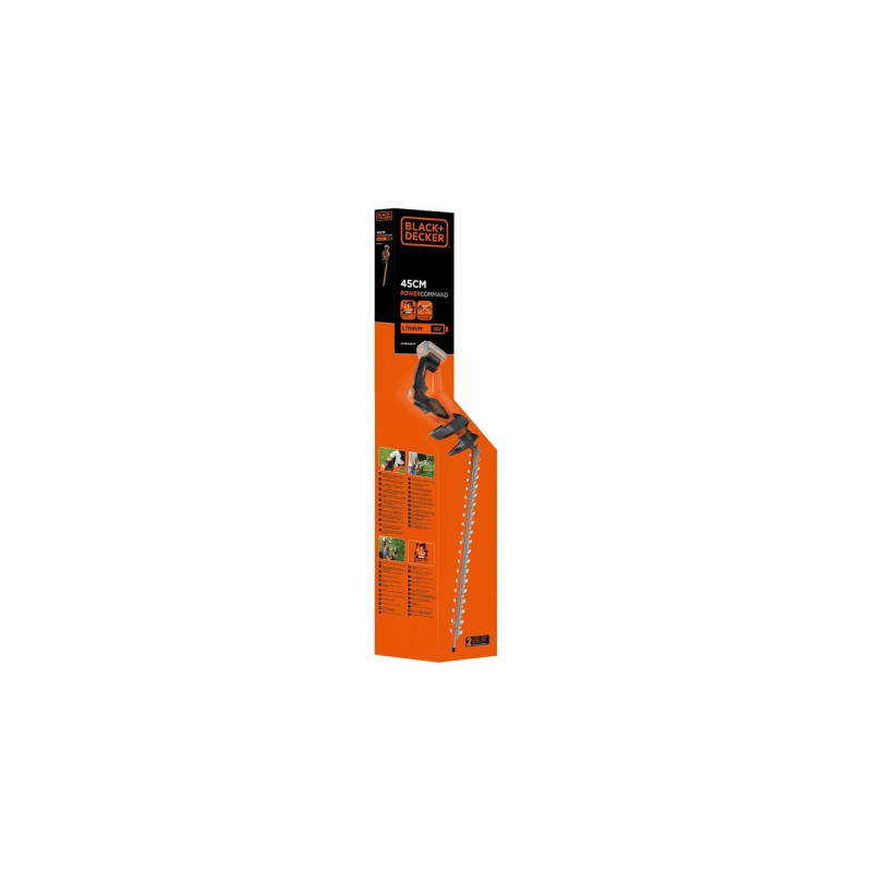 BLACK+DECKER Akku-Heckenschere GTC18452PCB, 18Volt(orange/schwarz, ohne Akku und Ladegerät)