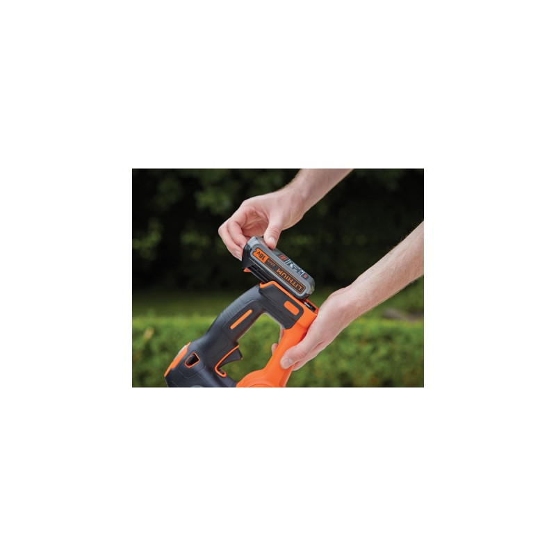 BLACK+DECKER Akku-Heckenschere GTC18502PC, 18 Volt(orange/schwarz, Li-Ionen Akku 2,0 Ah)