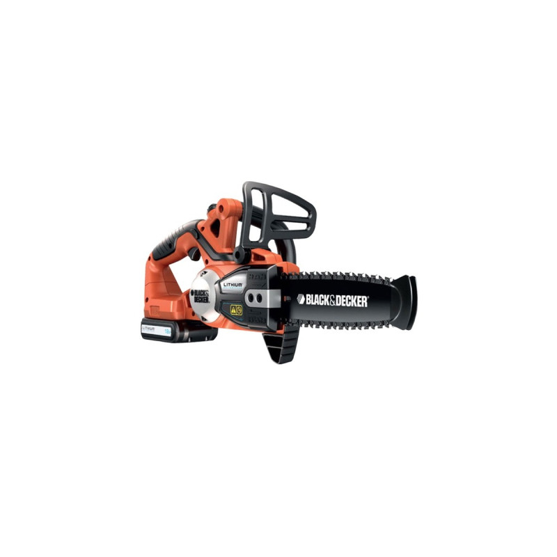 BLACK+DECKER Akku-Kettensäge GKC1820L20, 18Volt, Elektro-Kettensäge(orange/schwarz, Li-Ionen Akku 2,0 Ah)