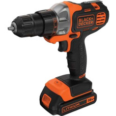 BLACK+DECKER Akku-Multifunktions-Bohrschrauber Multievo MT218K(schwarz/orange, Li-Ionen Akku 1,5Ah, im Koffer)