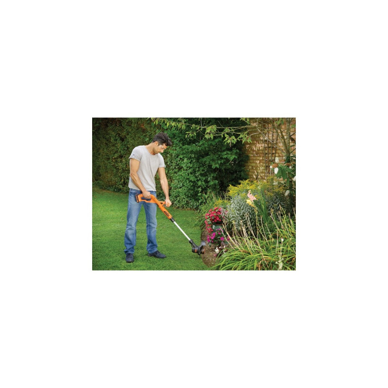 BLACK+DECKER Akku-Rasentrimmer ST1823, 18Volt(orange/schwarz, Li-Ionen Akku 1,5Ah)