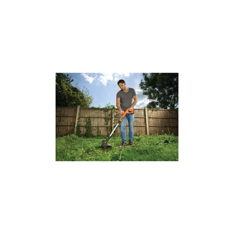 BLACK+DECKER Akku-Rasentrimmer ST1823, 18Volt(orange/schwarz, Li-Ionen Akku 1,5Ah)