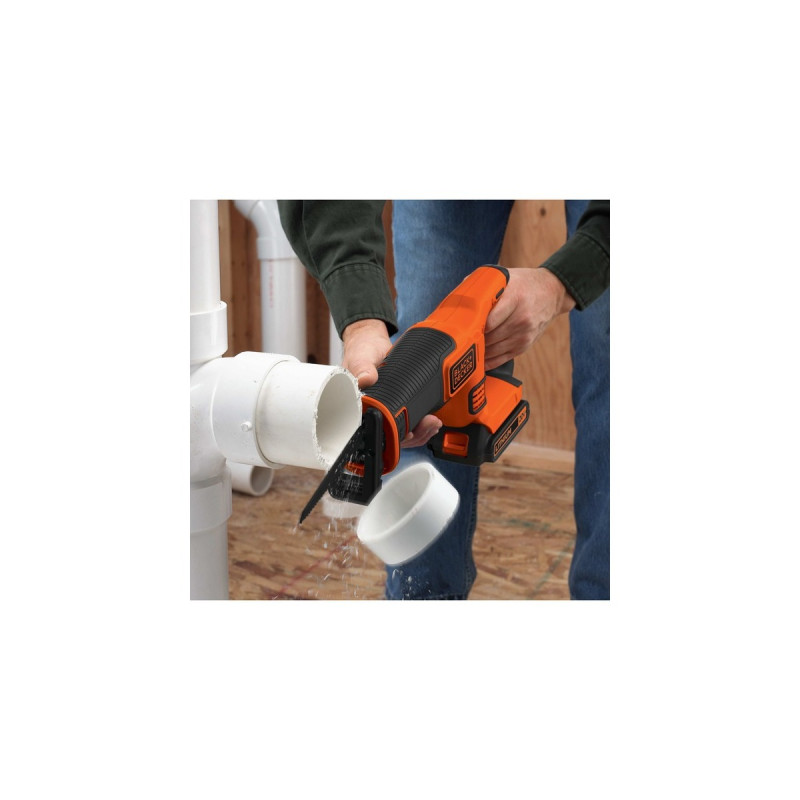 BLACK+DECKER Akku-Säbelsäge BDCR18N, 18Volt(orange/schwarz, ohne Akku und Ladegerät)