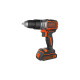 BLACK+DECKER Akku-Schlagbohrschrauber BL188KB, 18Volt(schwarz/orange, 2x Li-Ionen Akku 1,5Ah, Koffer)