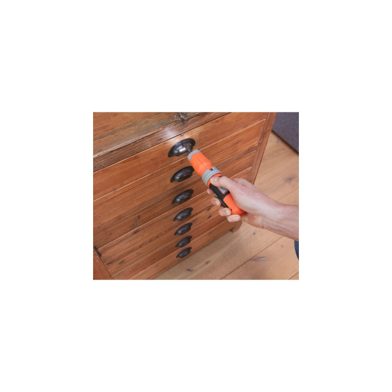 BLACK+DECKER Akku-Stabschrauber BCF603C-QW, 3,6Volt(orange/schwarz, Li-Ionen Akku 1,5Ah)